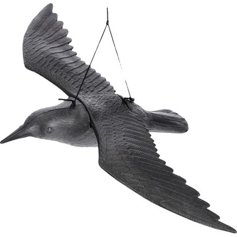 Repelente de aves, 56 cm de altura, material plástico, aspecto realista, apto para balcones, eficaz contra palomas y estorninos. (1/5)