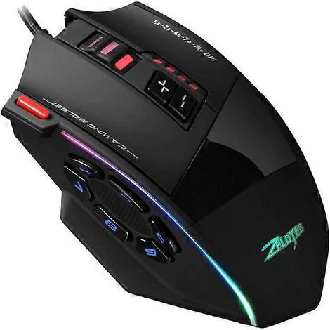 Souris gaming RGB - 13 boutons, macros personnalisées, filaire - ZELOTES C13 (1/2)