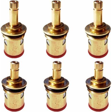 Lot de 6 cartouches de robinet céramique 40mm – Antirouille et anti-corrosion – Compatible mitigeurs salle de bain et cuisine (1/5)