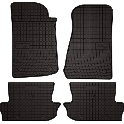 Tapis de sol en caoutchouc pour Jeep Wrangler IV tout-terrain (2017-) - noirs, sur mesure (1/5)