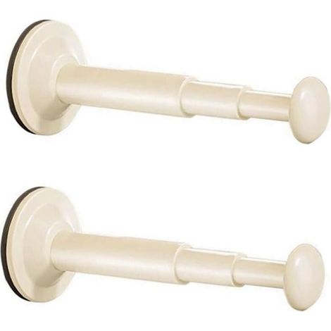 2 Cintres à Ventouse pour Vêtements, Organisateur de Rangement pour, Le Balcon, Cintre Mural Multifonctionnel, Blanc Crème (1/4)