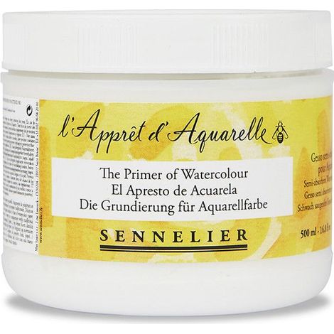 Apprêt - Peinture aquarelle - Augmente la pénétration - Pour papier - Sennelier - 500ml