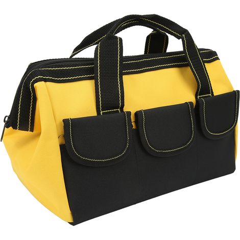 16-Zoll-Werkzeugtasche mit breiter Öffnung, robust, wasserdicht, tragbar, gelb (1/5)