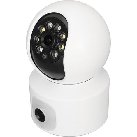Caméra de Sécurité Double Lentille 4MP 2K WiFi Intérieur Vision Nocturne Couleur Détection de Mouvement Audio Bidirectionnel pour Bébé Animal Domestique (1/5)