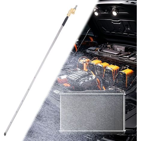 99 cm (39 Zoll) lange Autokühler-Reinigungslanze mit 6-Loch-Flachstrahldüse und 25°-Winkel, maximaler Druck 4500 PSI, für Hochdruckreiniger. (1/5)