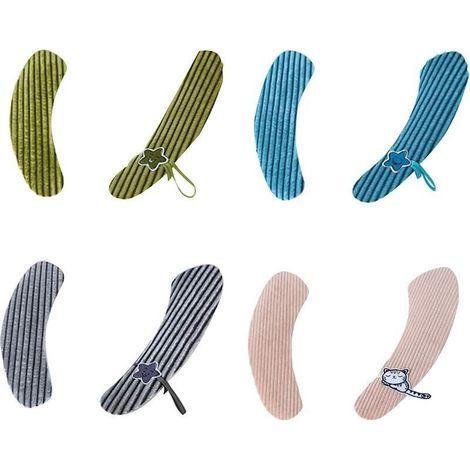 4 paires de housses de siège de toilette, protection de siège de toilette en tissu chaud, coussin de siège de toilette, coussin antibactérien lavable, chauffe-siège de toilette en tissu doux et épais (1/5)