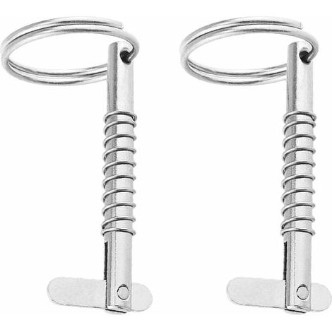 (5x51mm 2Pcs Argent)Goupilles à dégagement rapide pour bateau Bimini de diamètre avec came et ressort, matériel marin, acier inoxydable 316 avec anneau de traction (1/5)
