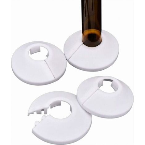 30 Pcs Cache-Tuyau,Colliers De Pipe Couvercles De Tuyaux De Radiateur En Plastique Pour Tuyau, Rosaces De Recouvrement Pour Cacher Les Tuyaux De Radiateurs(Blanc)