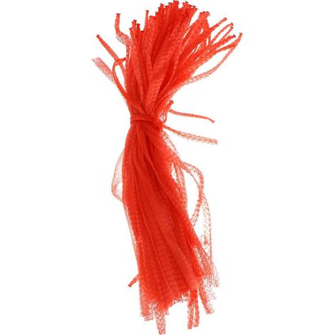 100 sacs filets en plastique pour l'emballage de fruits et légumes-37X14CM-Red