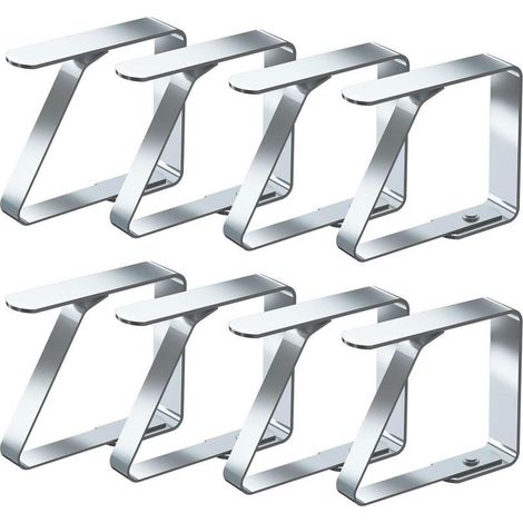 Set mit 8 Tischdeckenklammern aus Edelstahl für Küchen, Partys, Restaurants und Hochzeiten (Geschirr) (1/5)