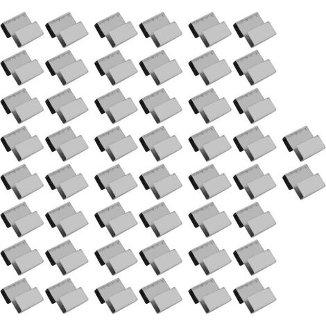 50pcs Serre en acier inoxydable chevauchement S Clips pince de fixation de cadre en verre Durable, Accessoire pour serre (1/5)