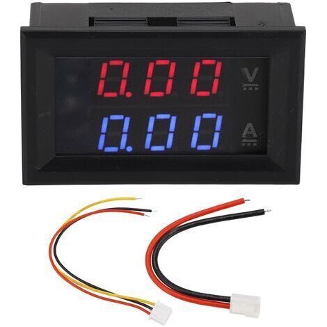 Digitales Voltmeter, Amperemeter, Spannungsprüfer, Stromdetektor, LED-Stromanzeige, Gleichstrommessgerät 0–100 V 10 A (1/5)