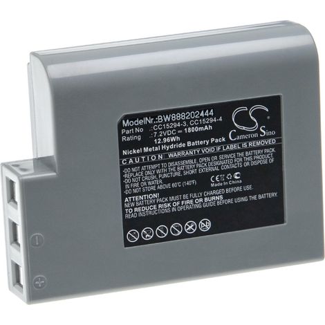 vhbw batteria compatibile con Zebra Cameo 3 stampante (1800mAh, 7,2V, NiMH)