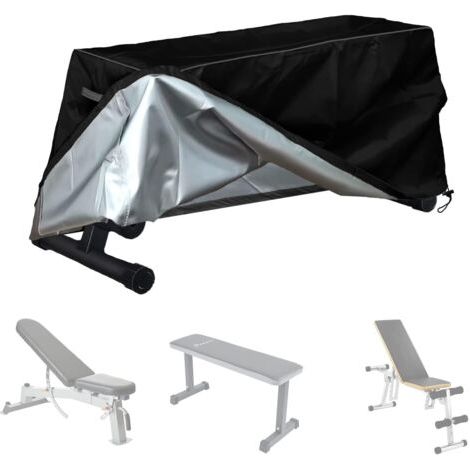 royaluxe -Housse pour banc de musculation, fond à cordon de serrage, en Oxford 420D imperméable, robuste et réglable, pour l'exercice, pour équipements de fitness intérieurs et extérieurs (1/5)