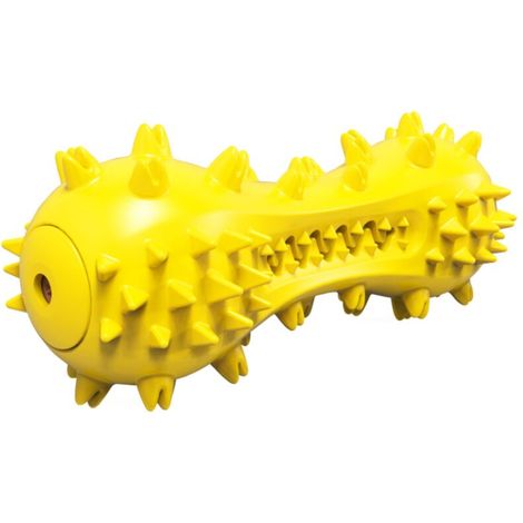 peut mâcher chien chien, brosses à dents de chien, caoutchouc solide, jouets pour petits et moyens chiens, jaune (1/5)
