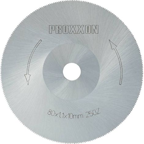 Proxxon – Lame de scie circulaire HSS 80 mm – Alésage 10 mm – 250 dents pour coupes fines dans aluminium et composites – Épaisseur 1,1 mm (1/2)