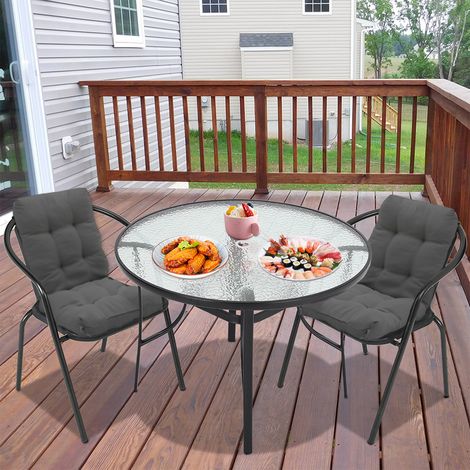 Indoor and Outdoor Lawn Chair Rattan Chair Cushion,Dark Grey