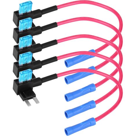 Adaptateur de robinet de fusible automatique de voiture, 5 pièces, Mini porte-fusibles à lame ATM (1/5)