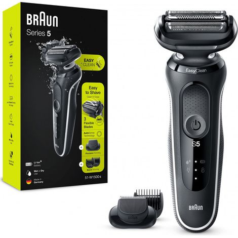 Braun Series 5 51-W1500s Wet & Dry Herrenrasierer schwarz / weiß"-"183954448