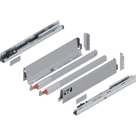 Blum Tandembox antaro C-Reling Schubladenschienen-Set  1 Paar, 30kg 400mm  Vollauszug Blumotion, grau