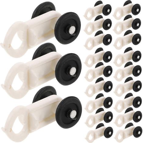 50 roulettes pour tringle à rideaux : roulettes en plastique robuste - diamètre de roue de 13 mm - compatibles avec les roulettes à crochets de rideaux pour les salons/chambres et les pièces de style (1/5)