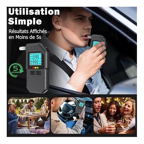 Alcotest Portable Electronic Breathalyser, LCD Screen, with Memory Display with Tips for Home Personal Testing (1/4)