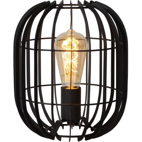 Lampada da tavolo Lucide Reda nera metallo E27 40W 26cm (1/5)