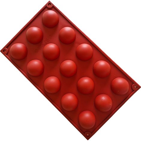 Moule Silicone 15 Cavités Demi-Sphère pour Gâteau, Chocolat, Mousse (1/5)