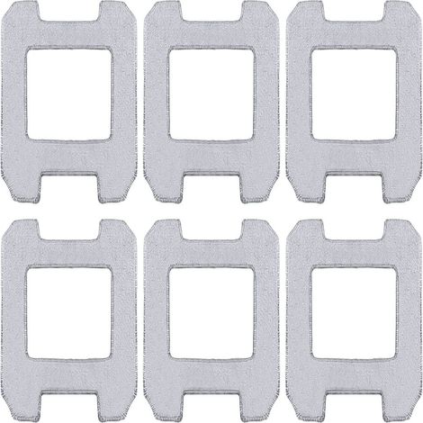 Lot de 6 lingettes de rechange pour robot aspirateur de vitres Ecovacs Winbot W1 / W1 Pro, en microfibre lavable. (1/4)