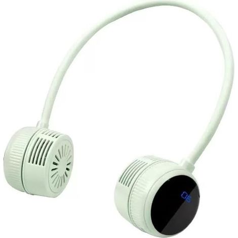 Ventilateur de cou pliable sans lame, USB rechargeable, mini ventilateur silencieux mains libres, pour sport, extérieur, camping, course et voyage (1/5)