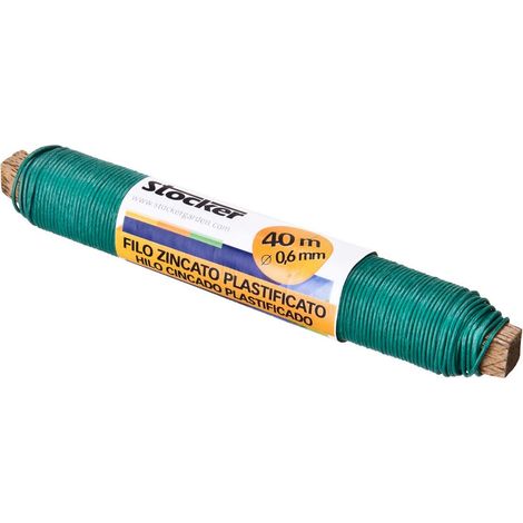 Stocker Kunststoffummantelter verzinkter Draht Ø0,6 mm 40 m