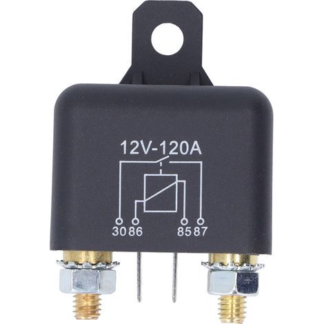 Commutateur de Relais de Voiture, Relais de Démarrage 120A 4 Broches, Normalement, Bobine en Laiton, Puissance de Démarrage élevée, Coque PC 12V, Large Utilisation (1/5)