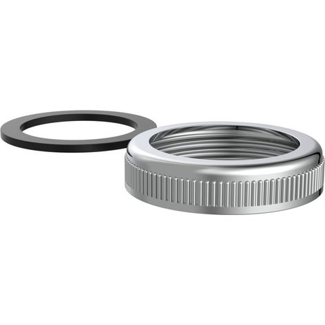 KIRCHHOFF Rändelmutter, Chrom, 1 1/4", mit Dichtung (1/2)