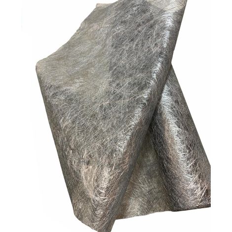 Tessuto in Tnt decorazione per cestini e alberi di natale 48 x 270 cm -Argento (1/2)