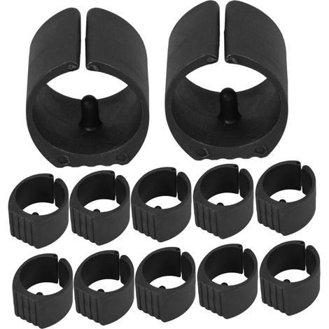 Protections de pieds de chaise noires en PP, lot de 12, antidérapantes (1/5)