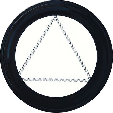 Plafon Embellecedor Estufa Pellet Vitrificado Negro 80 mm.