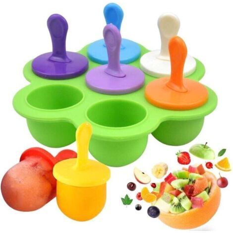 Silicone Ice Cube Molds, Colorful Ice Cube Molds with Plastic Sticks, Reusable Ice Cube Molds, Ice Cube Molds for Kids - Food Contact Safe, BPA Free, Compatibl (1/4)