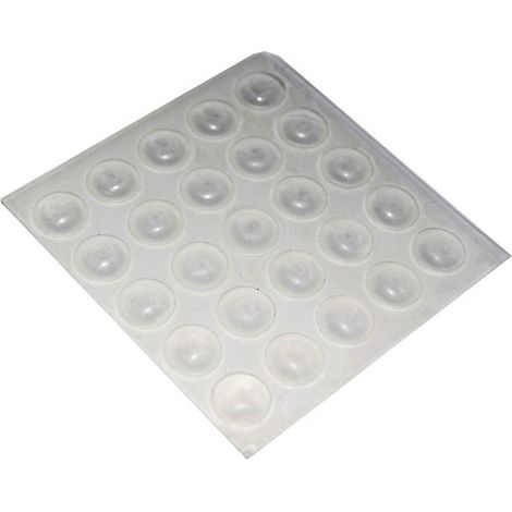 PARACOLPI ADESIVI TONDI TRASPARENTI Ø 10 MM. - SPESSORE 3,0 MM. - 25 PZ. (1/2)