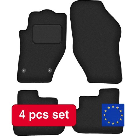 Autofußmatten, maßgeschneiderte Passform, langlebige Konstruktion, schwarz (1/5)