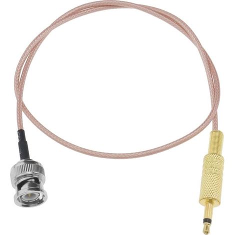 Adaptateur audio BNC mâle vers prise mâle 3,5 mm de long 0,5 m de long pour adaptateur/vidéosurveillance/caméra/antenne de moniteur, 0,5 m (1/5)