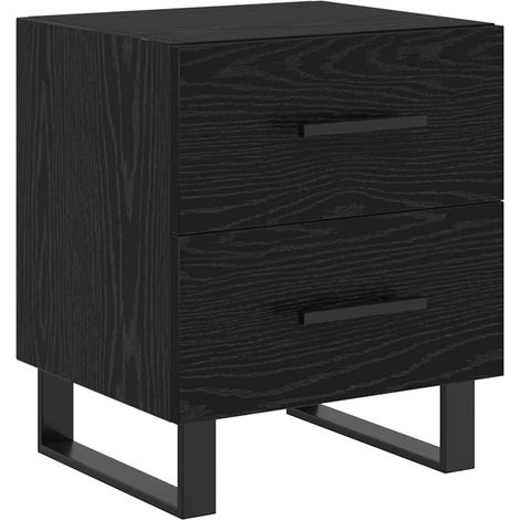 Maison Exclusive - Nachttisch Schwarz Eichen-Optik 40 x 35 x 47,5