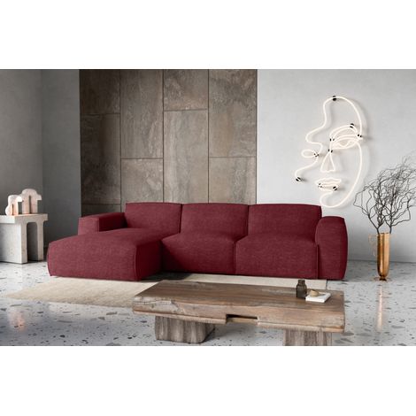 Canapé d'Angle gauche avec fonction de couchage Hudson coffre en bordeaux du fabricant -VINOTTI (1/5)