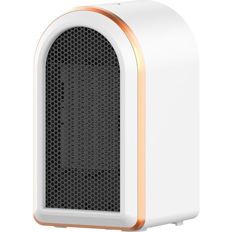 Riscaldatore ausiliario elettrico, termoventilatore ceramico PTC da 1200 W con termostato, 2 impostazioni di temperatura, adatto per soggiorno, camera da letto, ufficio (bianco) (1/5)