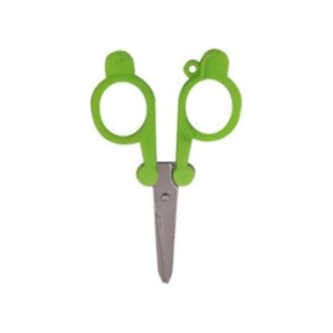 CPSARKV Vert - Ciseaux pliables, Longueur totale: 10 cm, Pour droitiers et gauchers, Classic (1/5)