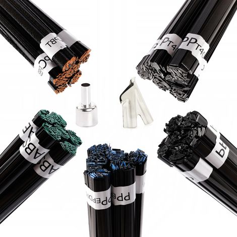 Ensemble de colles ABS + PP + PP/EPDM + PP-T40 + PC+PBT + Buse bout à bout + Buse droite 10 mm