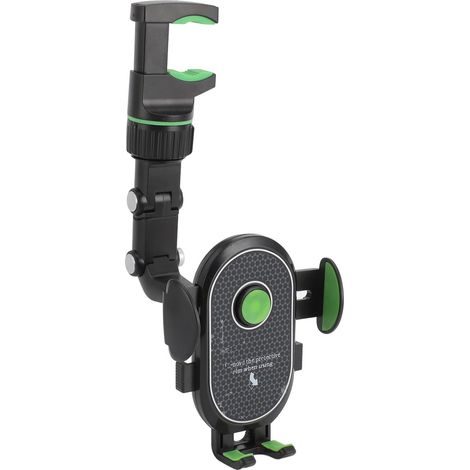 Support de Téléphone pour Rétroviseur, Support Rotatif et Rétractable à 360 Degrés, Supports de Téléphone en ABS avec Opération à Une Main, pour Smartphones de 4,0 à 6,5 Pouces et la Plupart (1/5)