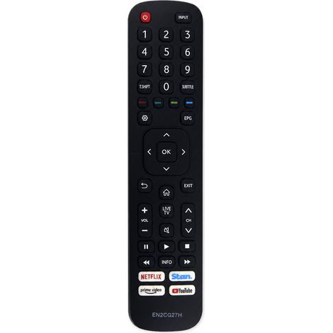 Télécommande TV Compatible avec Hisense EN2CG27H avec Boutons Netflix, Prime Video et YouTube (1/5)