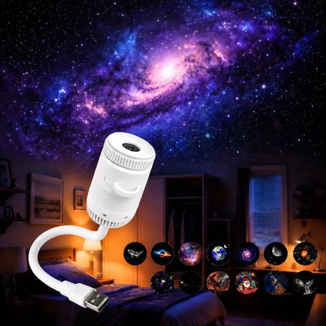 Projecteur Ciel Etoile, 2 en 1 LED Projecteur Galaxie Veilleuse Dimmable (1/5)