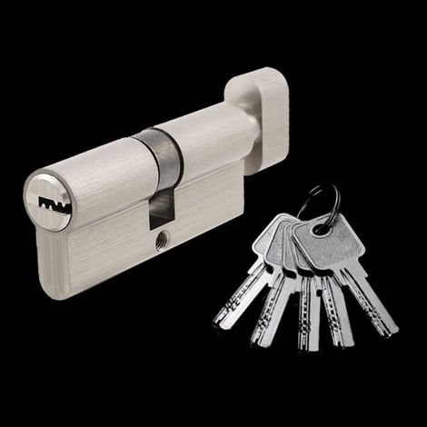 Lot De 2 Cylindres De Serrure 30/30, 35/35, 40/40, Avec 5 Clés, Cylindre Profilé, Double Cylindre, Clé Réversible, Convient Pour (1/5)