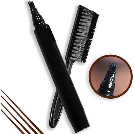 Stylo Remplisseur de Barbe Imperméable - Kit Complet avec Pinceau pour Sculpture et Stylisme de Poils Faciaux et Sourcils (1/5)